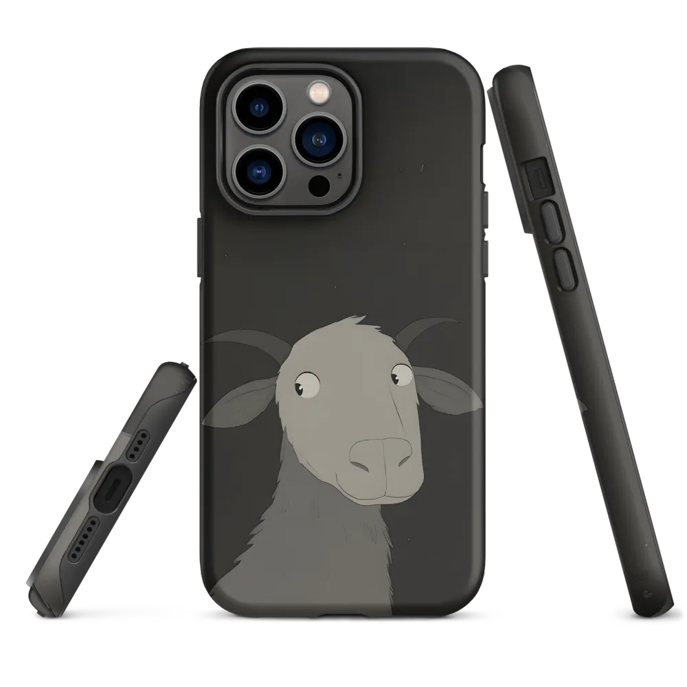Whimsical Goat in Darkness