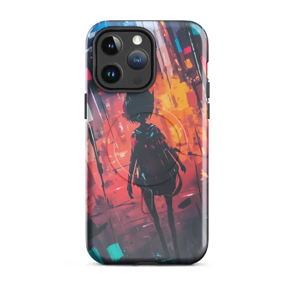 Silhouette in the Urban Abyss | Phone Case |  14 Pro Max | MagSafe® Tough Case | Glossy
