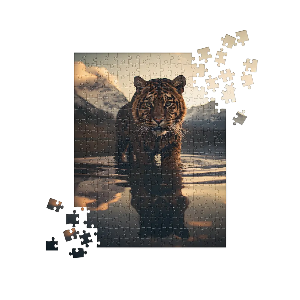 Majestic Reflection: The Tiger's Domain | Jigsaw Puzzle | 252/520 pieces