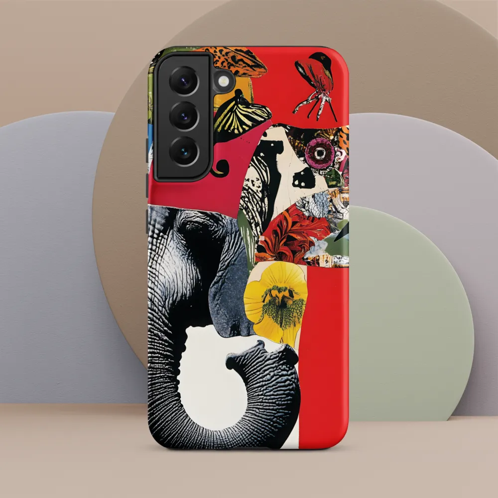 Whimsical Elephant: A Vibrant Collage of Life