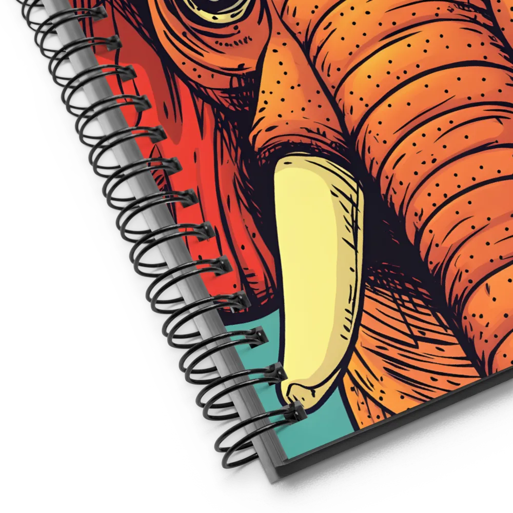 Whimsical Majesty: The Playful Elephant | Spiral Notebook