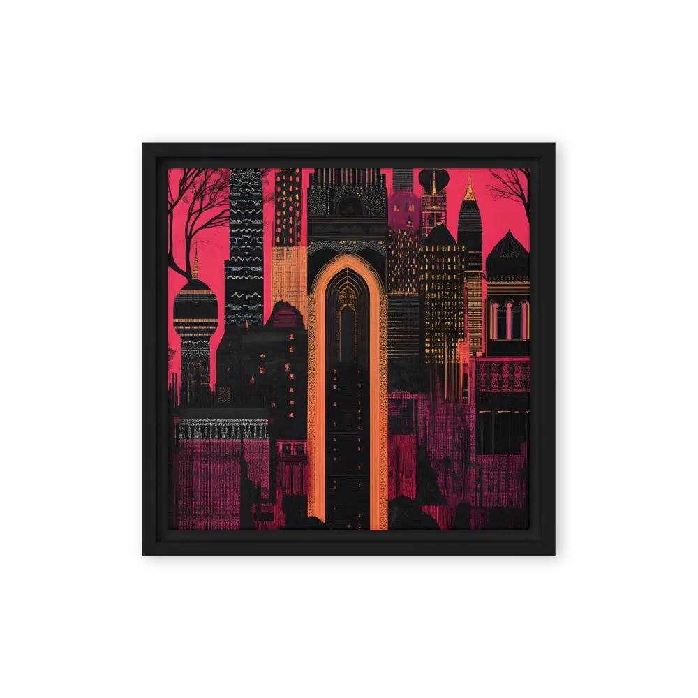 Urban Reverie | Canvas with Black Frame | 12″×12″