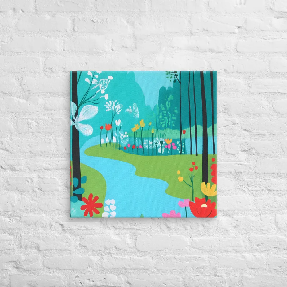 Whispers of Spring: A Colorful Retreat | Canvas | 24″×24″