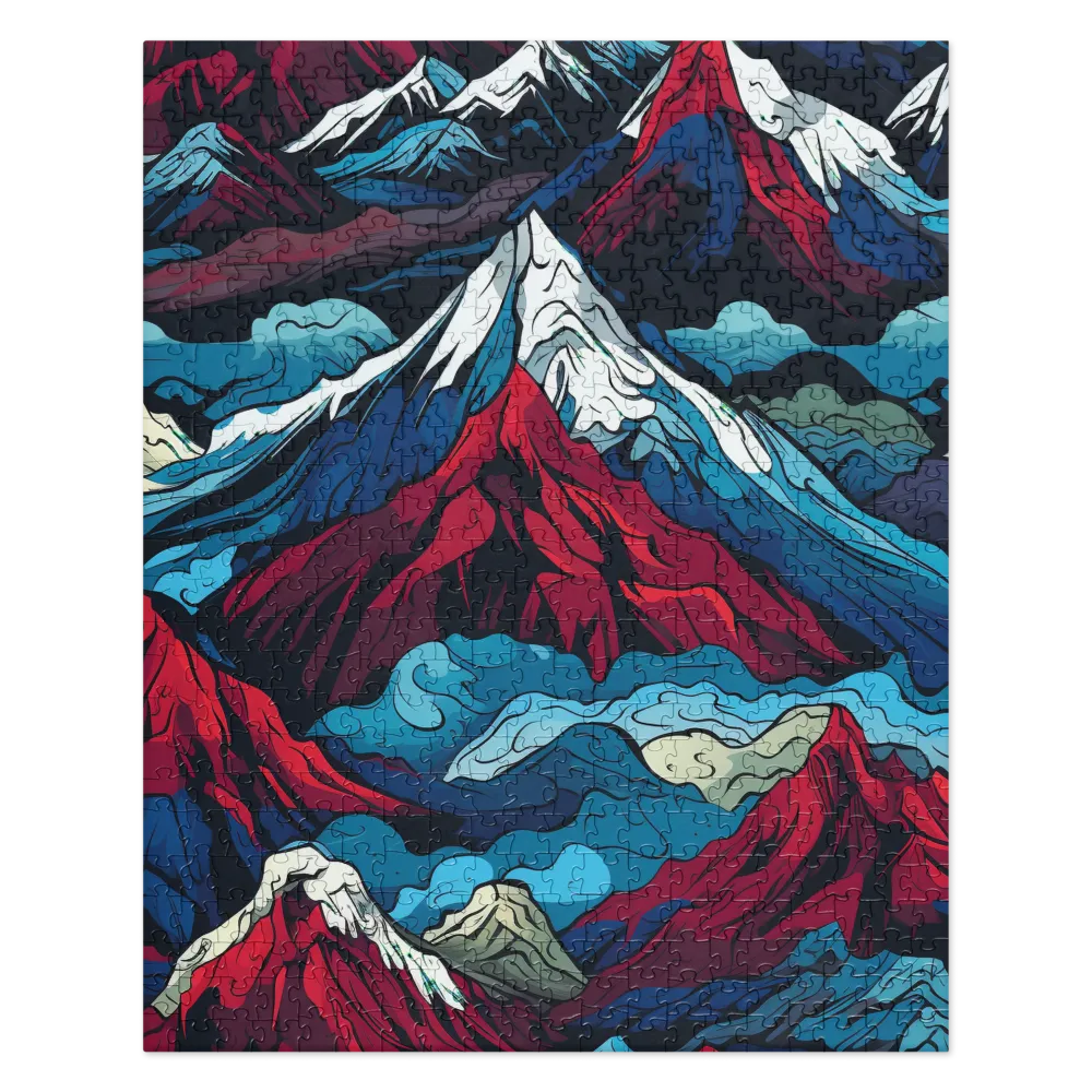 Mountain Majesty: An Abstract Voyage | Jigsaw Puzzle | 520 pieces