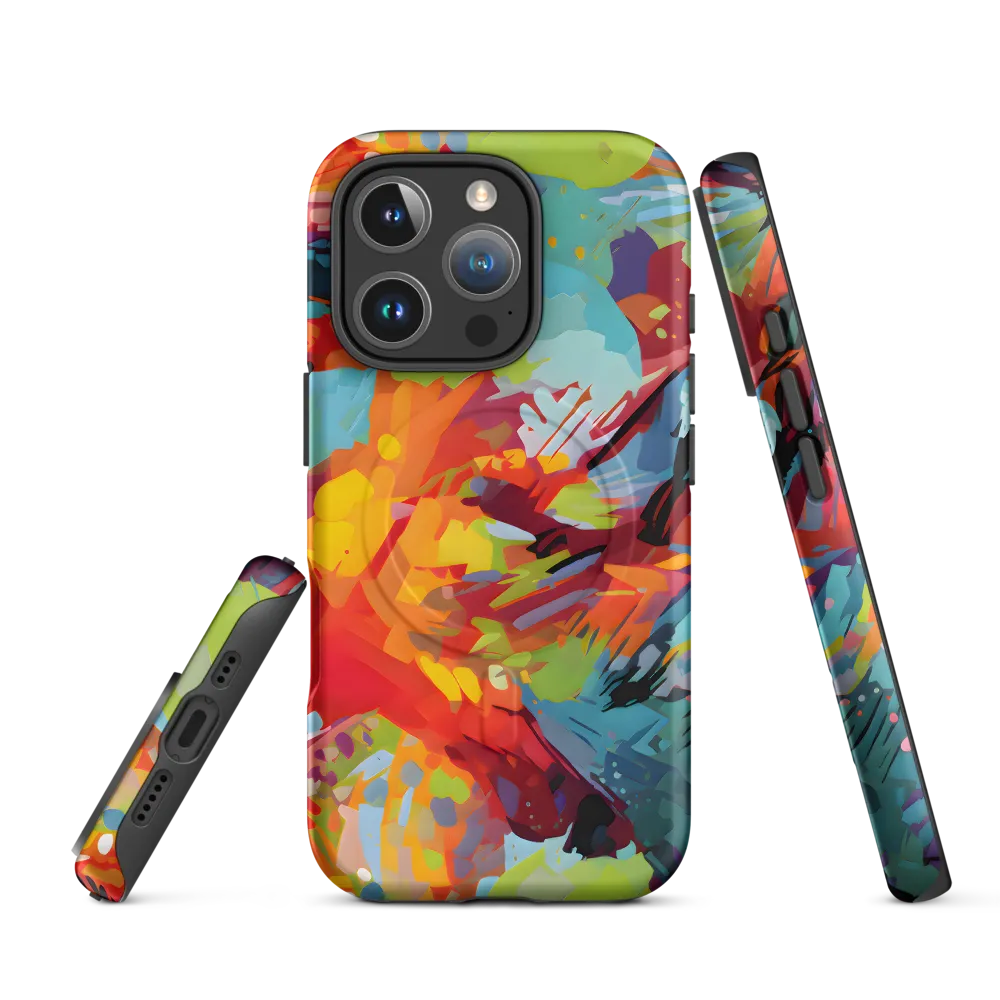 Colorful Lizard: An Abstract Adventure | Phone Case |  16 Pro | MagSafe® Tough Case | Matte