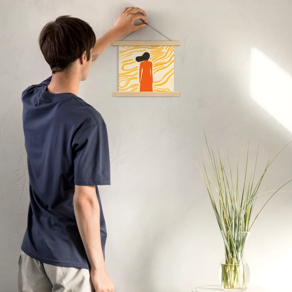 Connection to Serenity | Poster With Oak Wood Hanger | 10″×10″