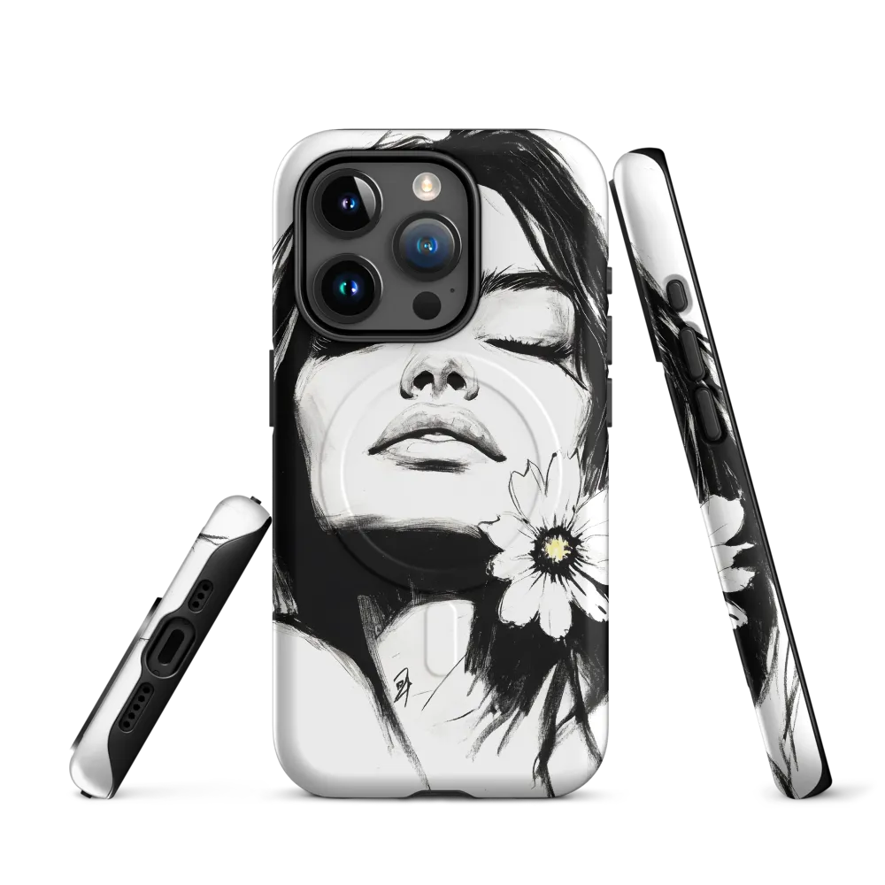 Serenity in Ink | Phone Case |  15 Pro | MagSafe® Tough Case | Matte