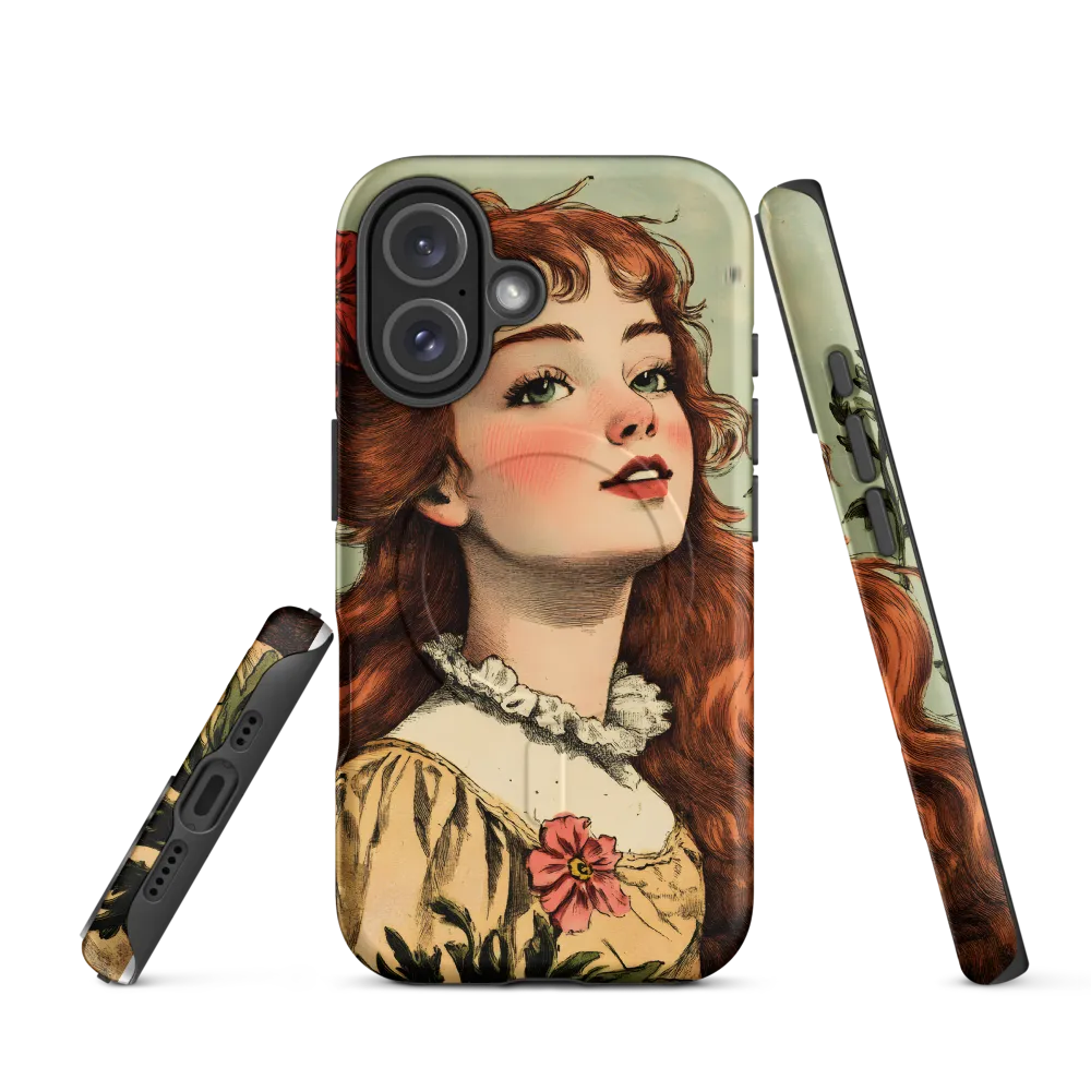 Whimsical Portrait of a Flower-Adorned Girl