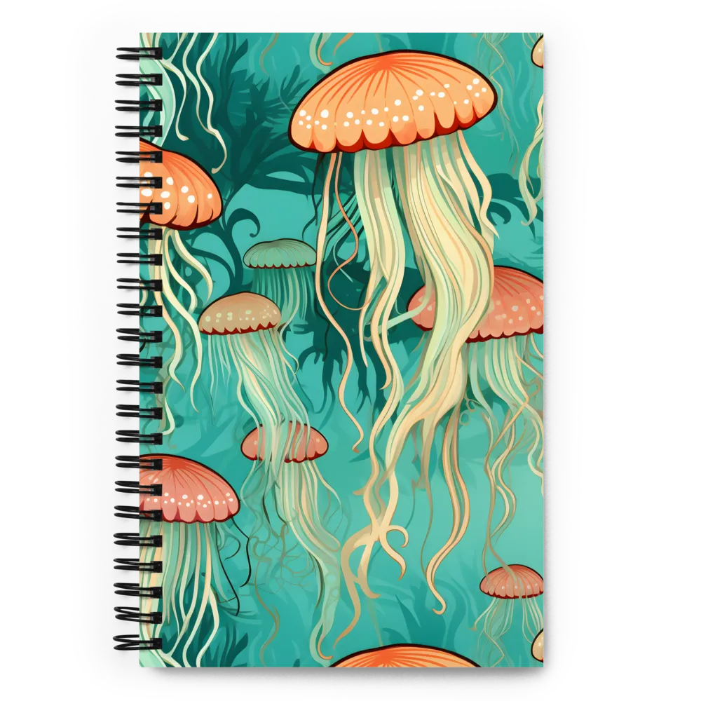 Ethereal Dance of Jellyfish | Spiral Notebook