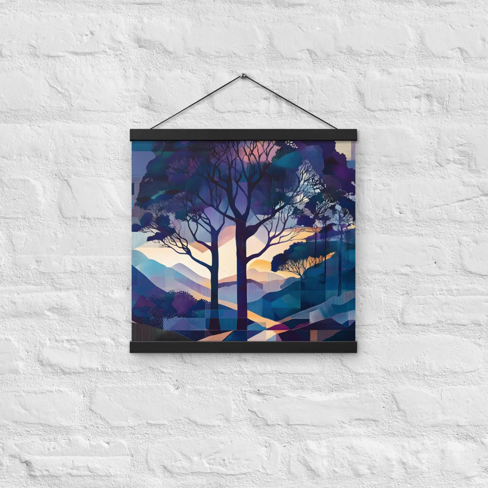 Tranquil Geometry: A Journey Through Color | Poster With Black Wood Hanger | 16″×16″