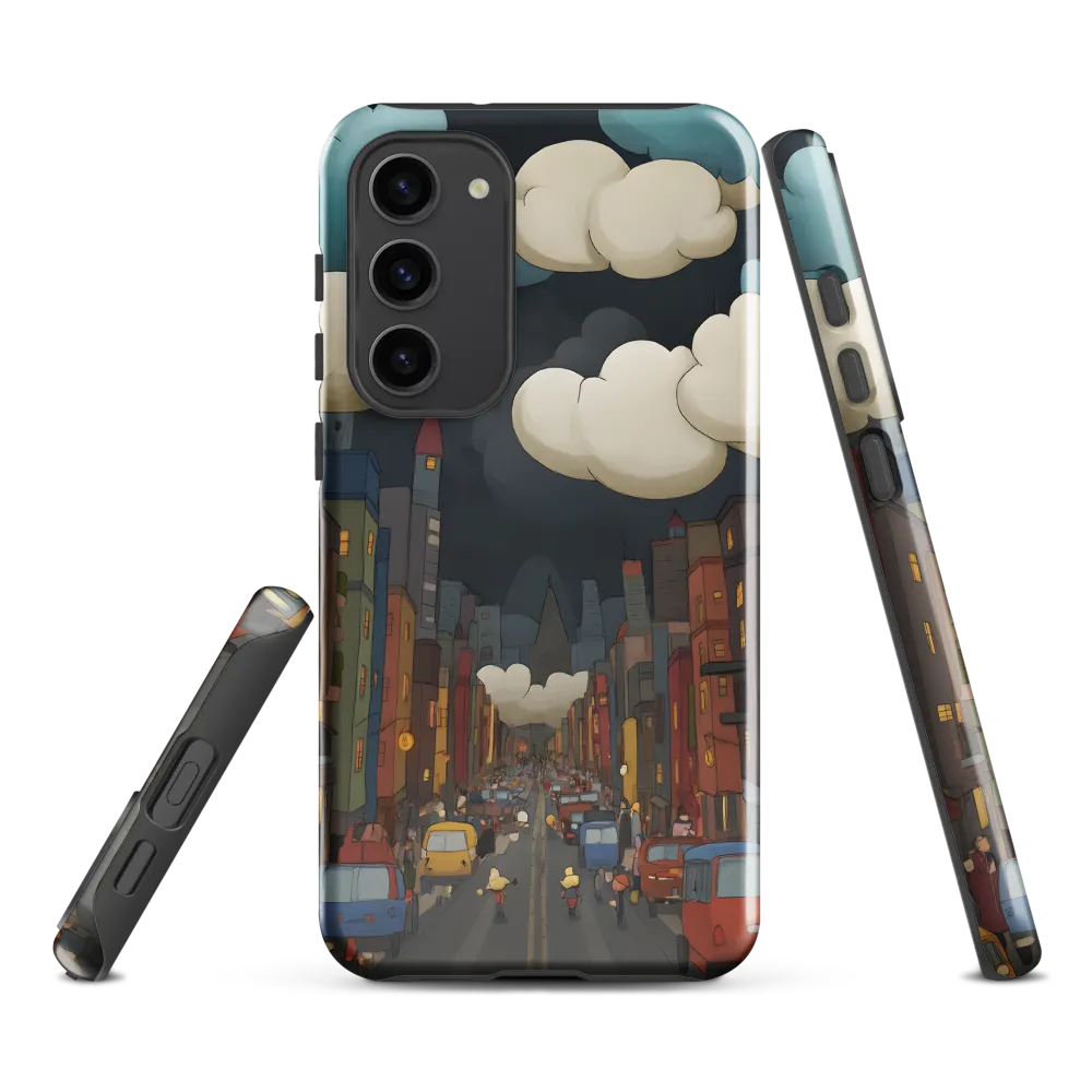 Urban Symphony: A City Awakens at Dusk | Phone Case |  S23 Plus | Tough Case | Glossy