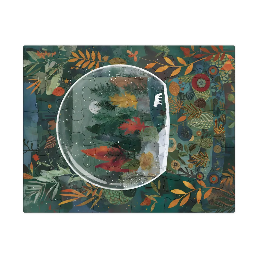 Woodland Snow Globe 
 Jigsaw Puzzle in Tin Box