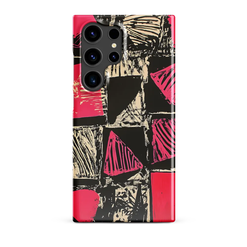 Geometric Symphony in Pink and Black
