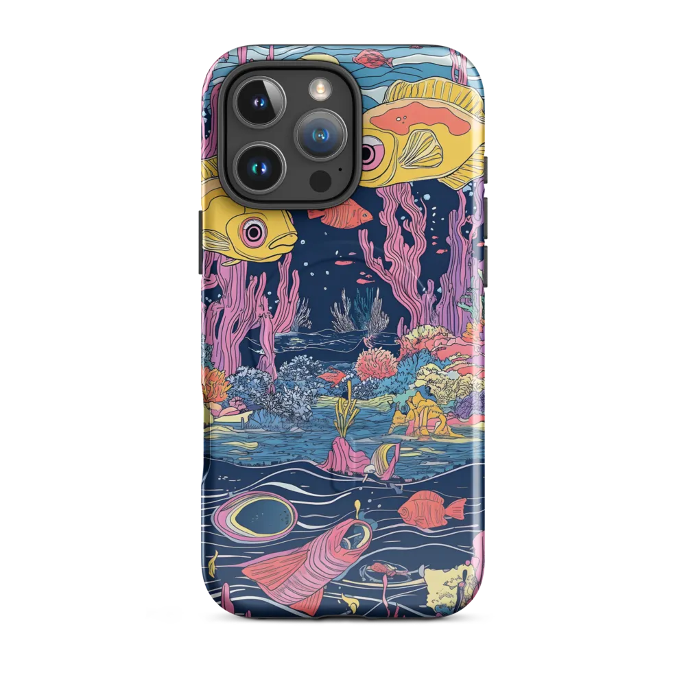 Underwater Dreamscape: A Playful Encounter | Phone Case |  16 Pro Max | MagSafe® Tough Case | Glossy
