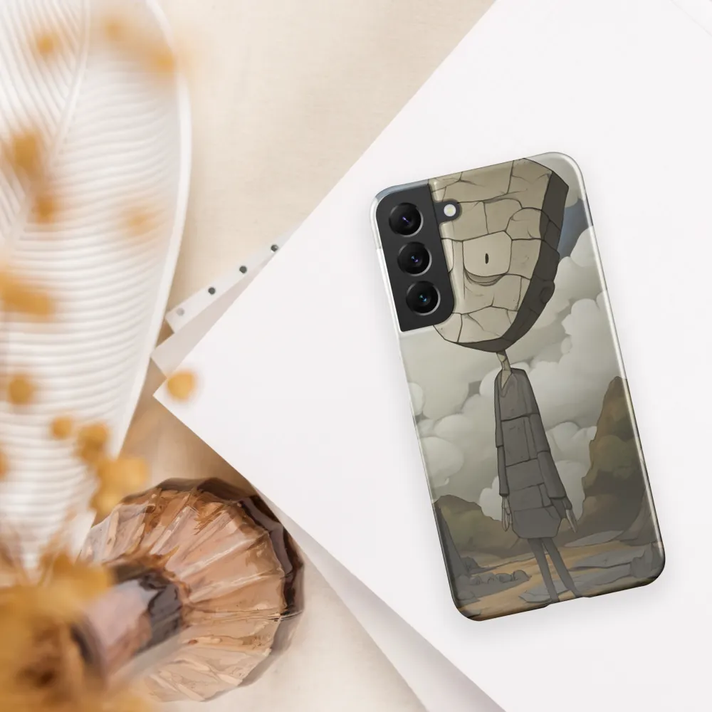Whimsical Stone Figure in a Rocky Landscape | Phone Case |  S22 Plus | Snap Case | Glossy