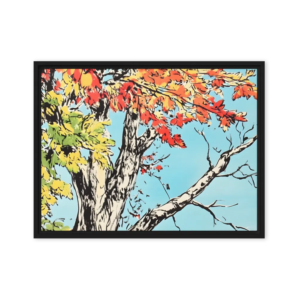 Autumn's Embrace | Canvas with Black Frame | 18″×24″