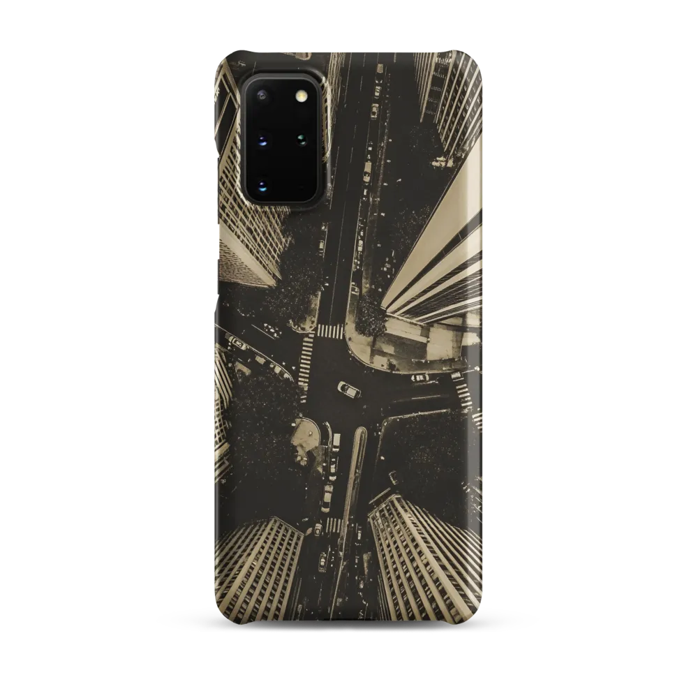 Urban Symphony: Aerial Perspective of City Life | Phone Case |  S20 Plus | Snap Case | Matte