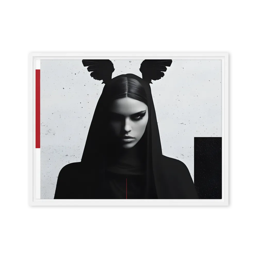 Whispers of Darkness | Canvas with White Frame | 18″×24″