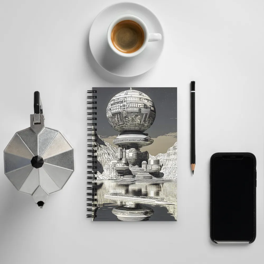 Reflections of a Futuristic Dreamscape | Spiral Notebook