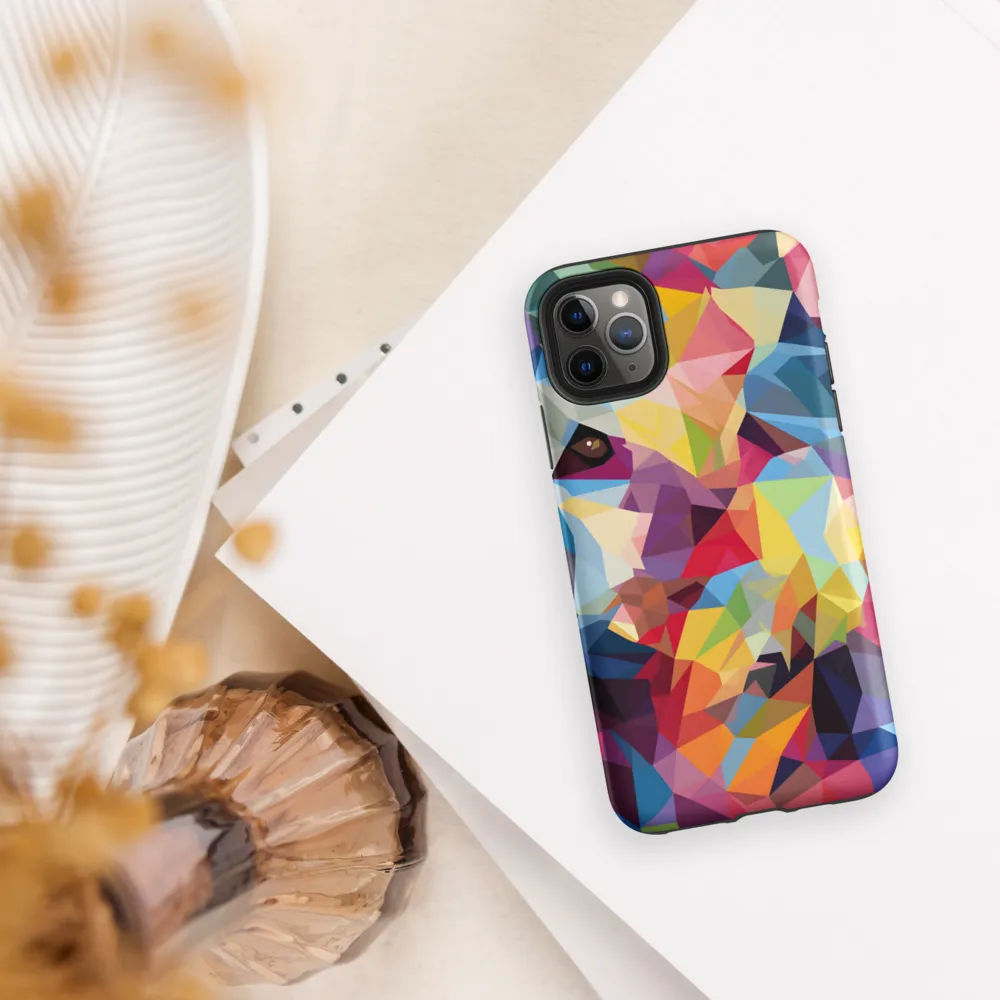 Playful Geometry: The Bear's Face | Phone Case |  11 Pro Max | Tough Case | Matte