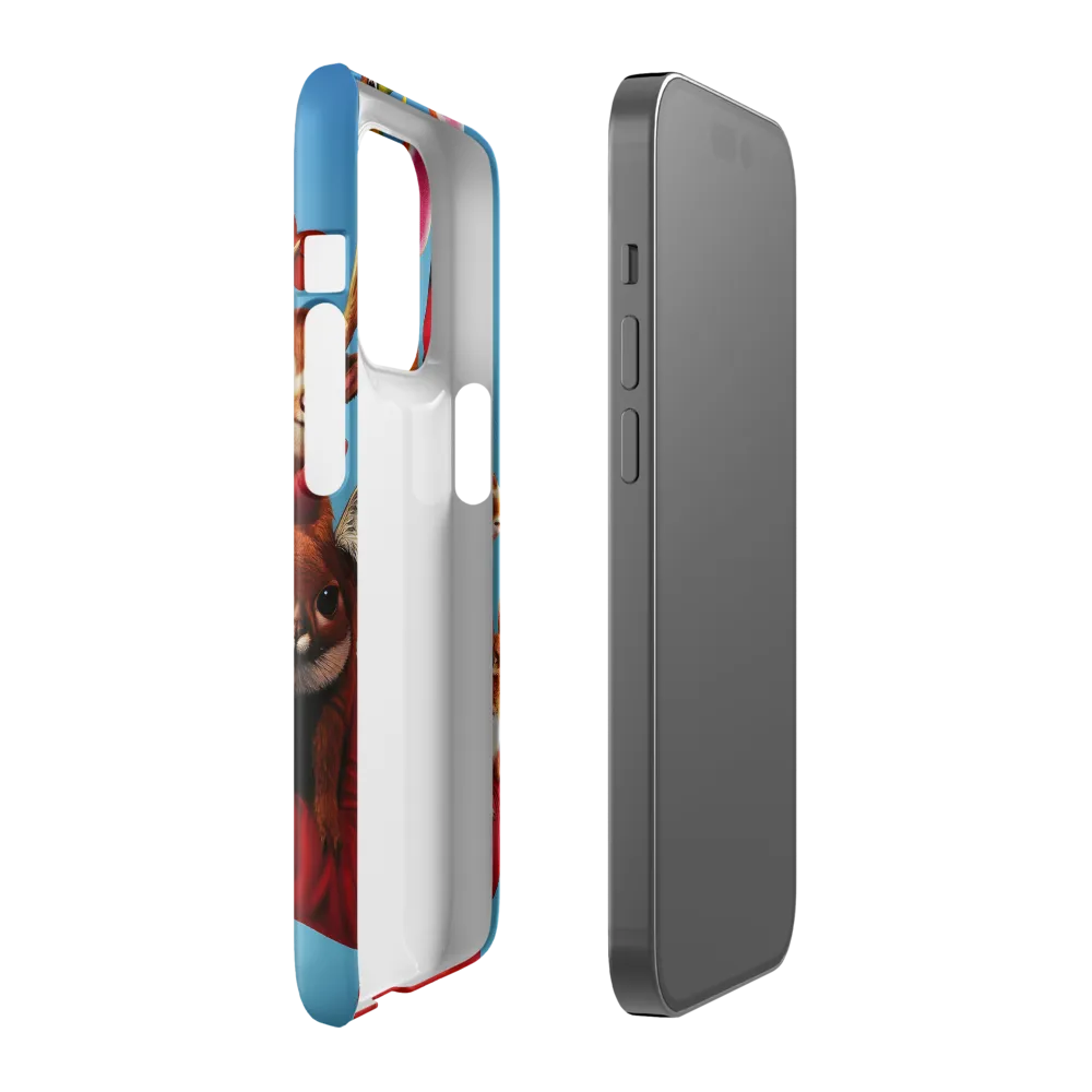 Harmony in Whimsy: A Modern Animal Ensemble | Phone Case |  14 Pro | Snap Case | Glossy
