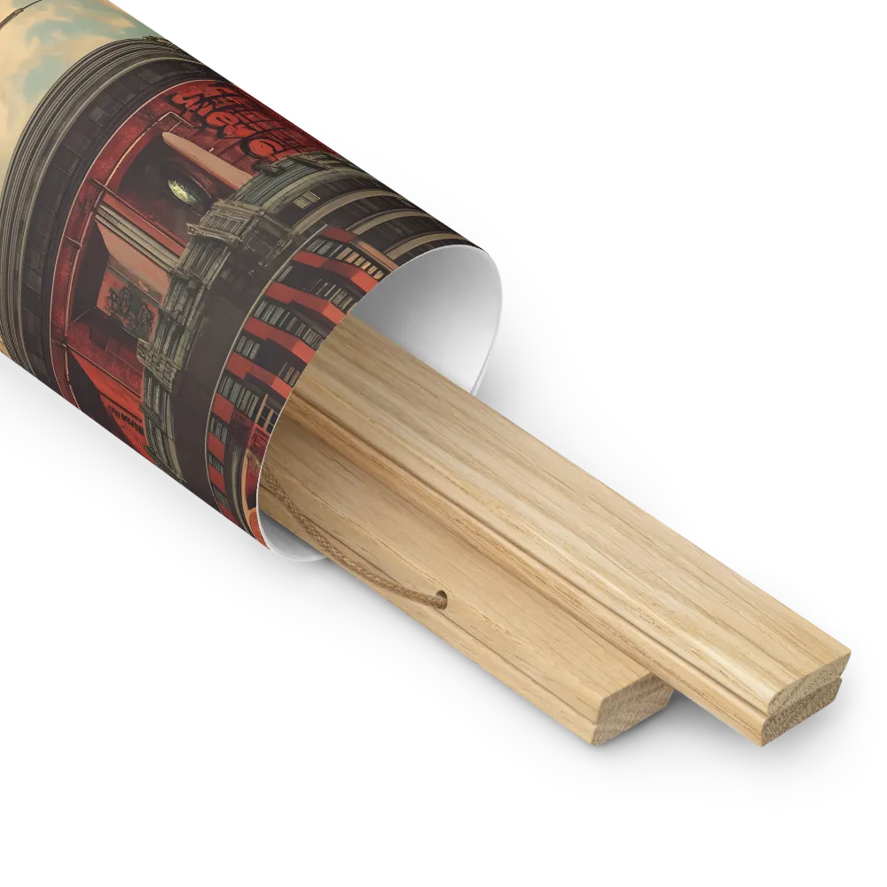 A Glimpse of Tomorrow: Urban Ambition | Poster With Oak Wood Hanger | 10″×10″