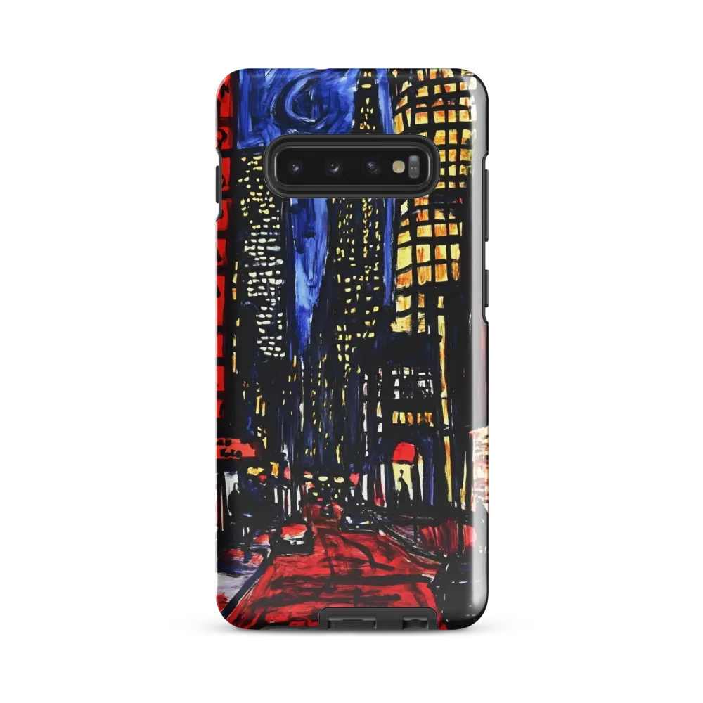 Urban Nightscape: A Journey Through Neon Lights | Phone Case |  S10 Plus | Tough Case | Glossy