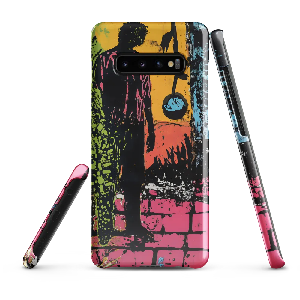 Urban Solitude: A Graffiti Journey | Phone Case |  S10 Plus | Snap Case | Glossy