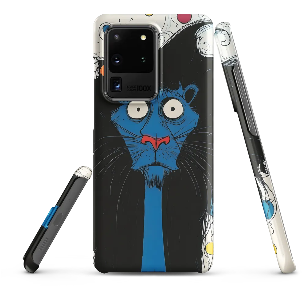 Whimsical Blue Lion