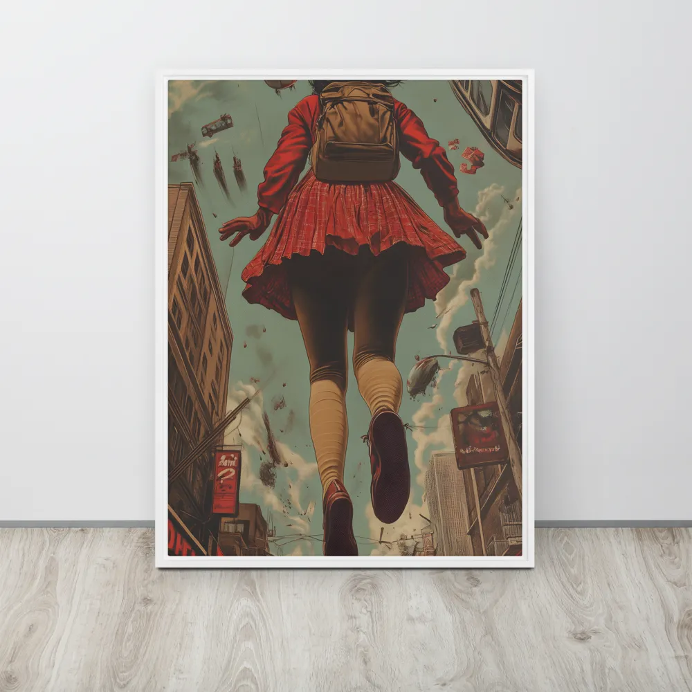 Flight of the Urban Dreamer | Canvas with White Frame | 24″×32″