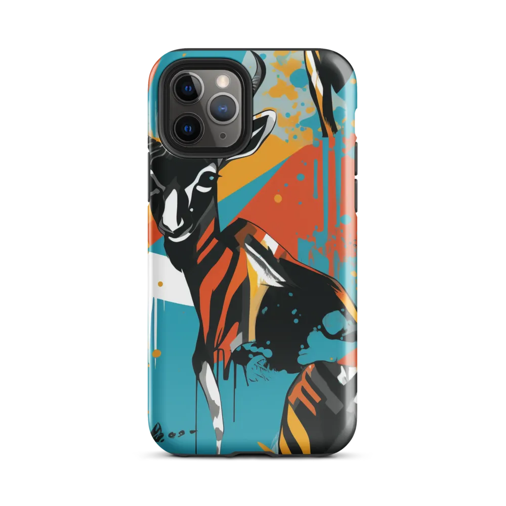 Dynamic Antelope in Vivid Abstract