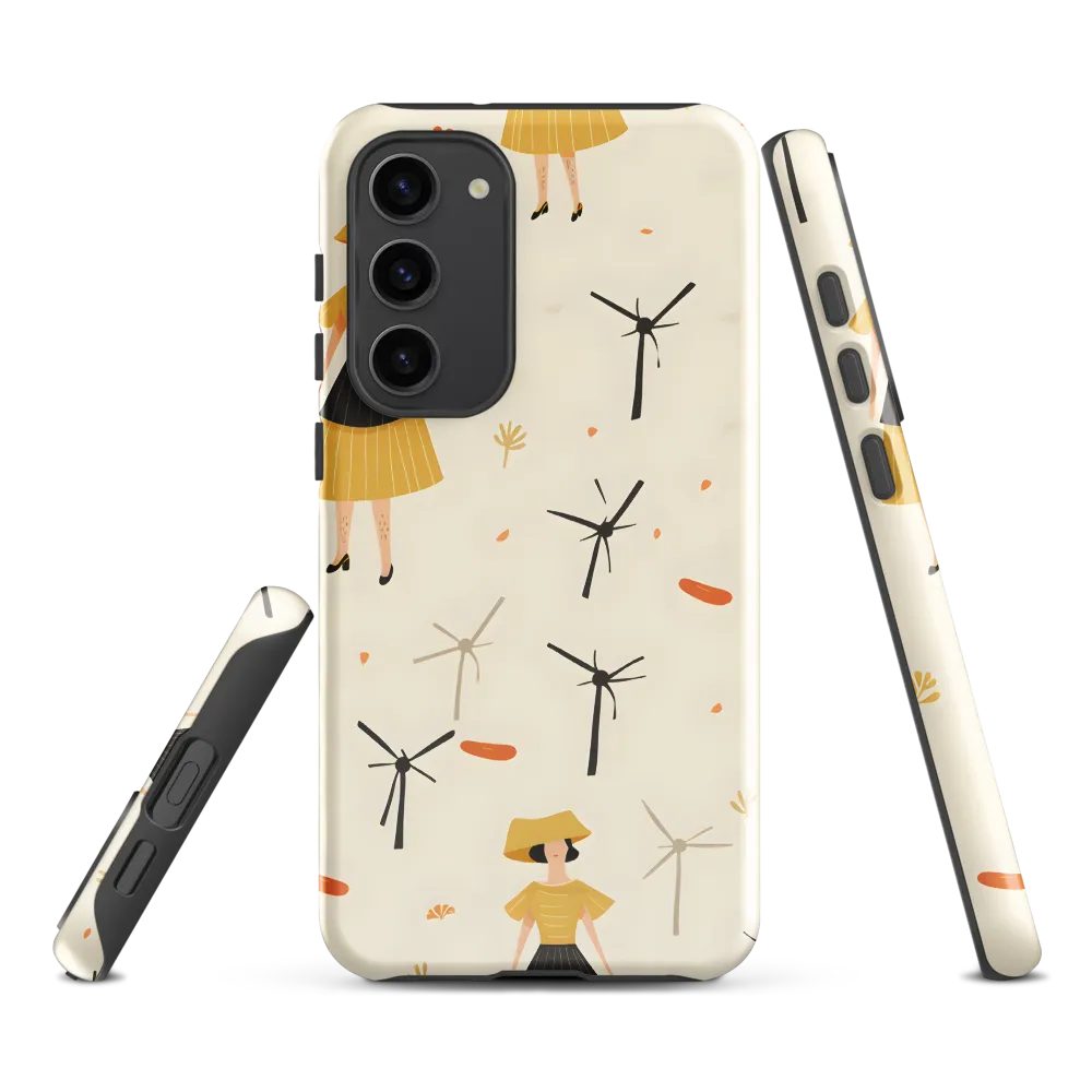 Whimsical Patterns of Nature and Femininity | Phone Case |  S23 Plus | Tough Case | Glossy