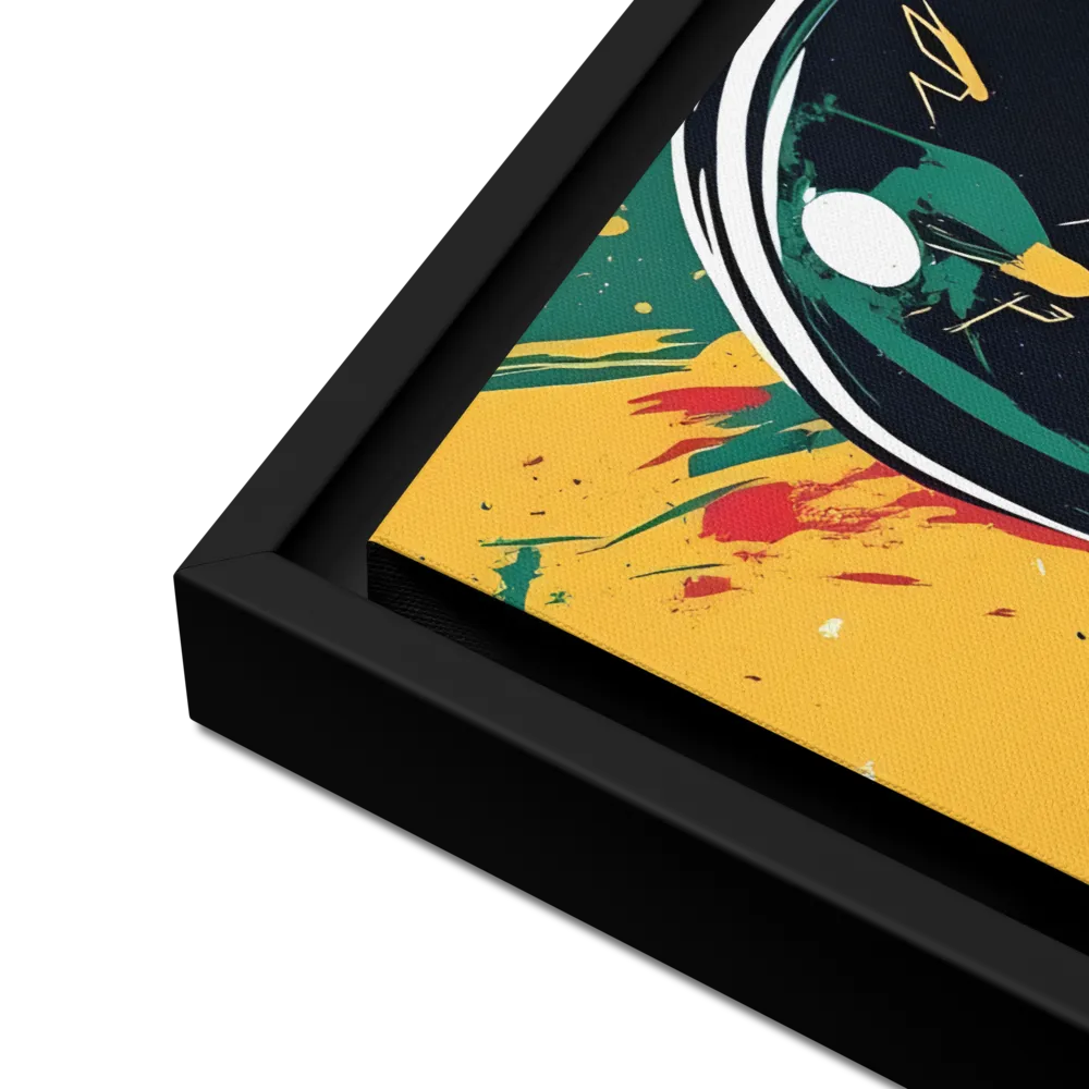 Galactic Explorer: A Modern Odyssey | Canvas with Black Frame | 16″×20″