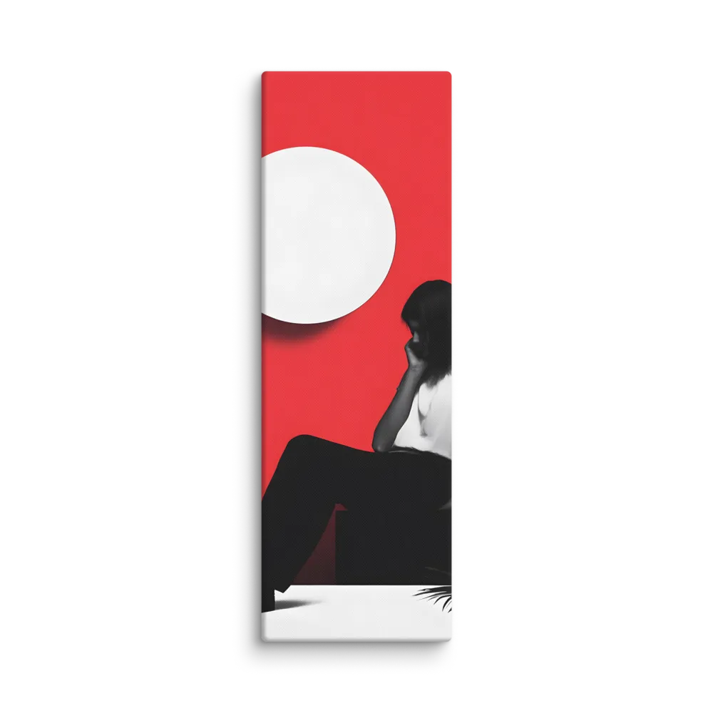 Contemplation in Red | Canvas | 20″×60″