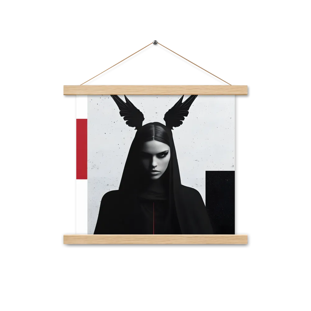 Whispers of Darkness | Poster With Oak Wood Hanger | 14″×14″