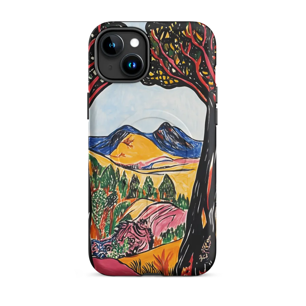 Vibrant Nature's Embrace | Phone Case |  15 Plus | MagSafe® Tough Case | Matte
