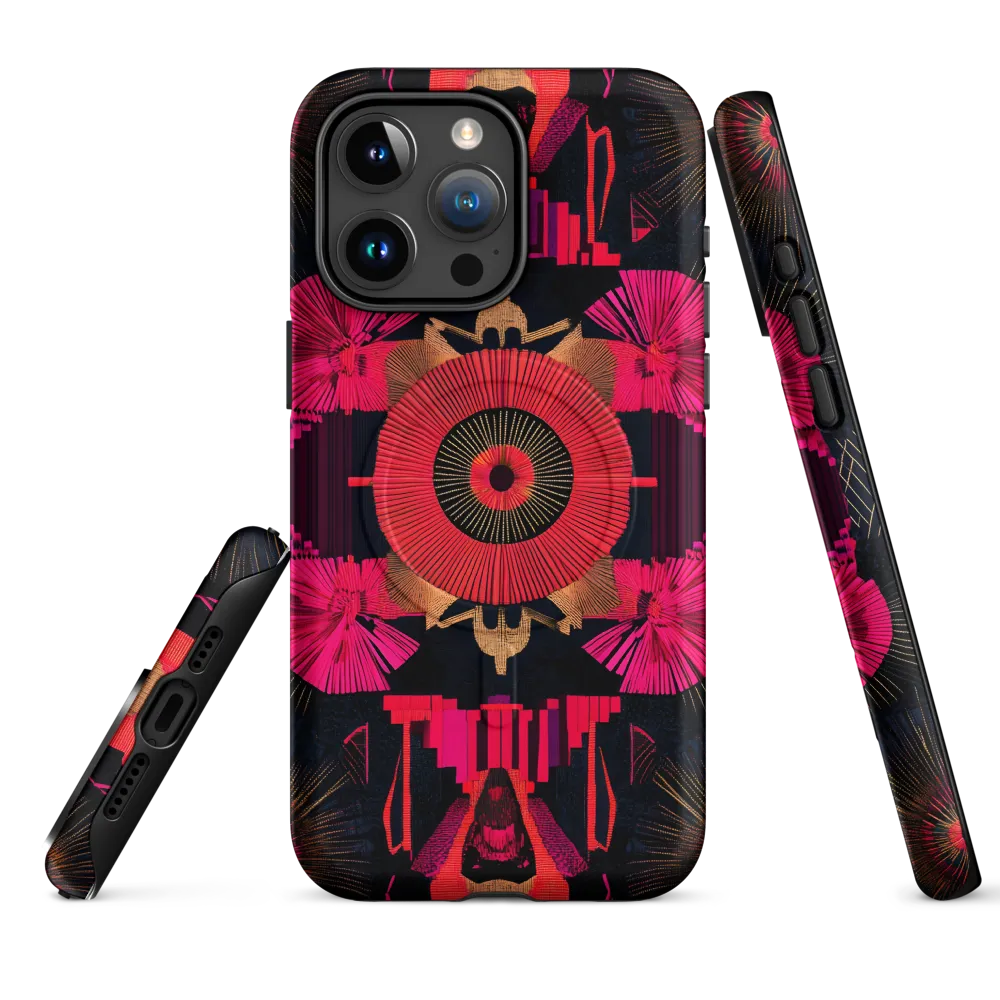 Dynamic Geometric Symphony | Phone Case |  15 Pro Max | MagSafe® Tough Case | Matte