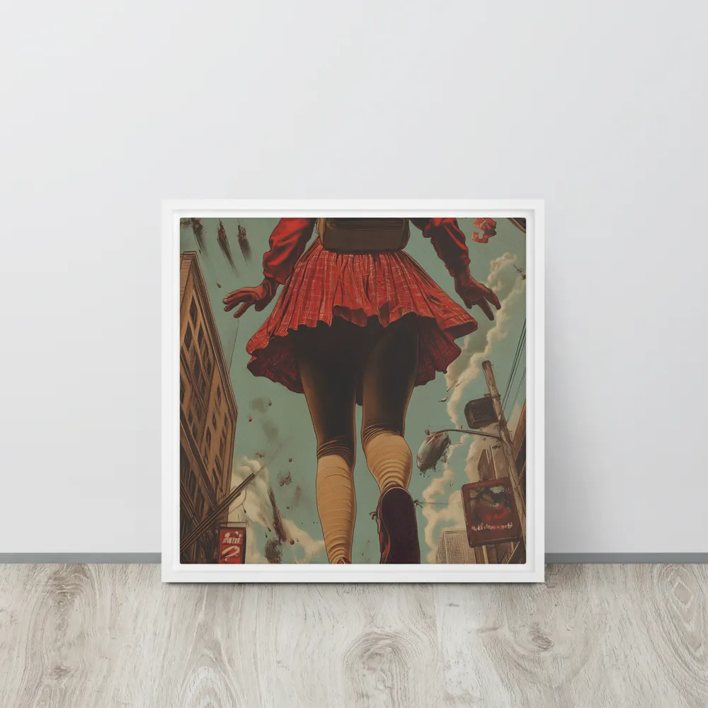 Flight of the Urban Dreamer | Canvas with White Frame | 16″×16″