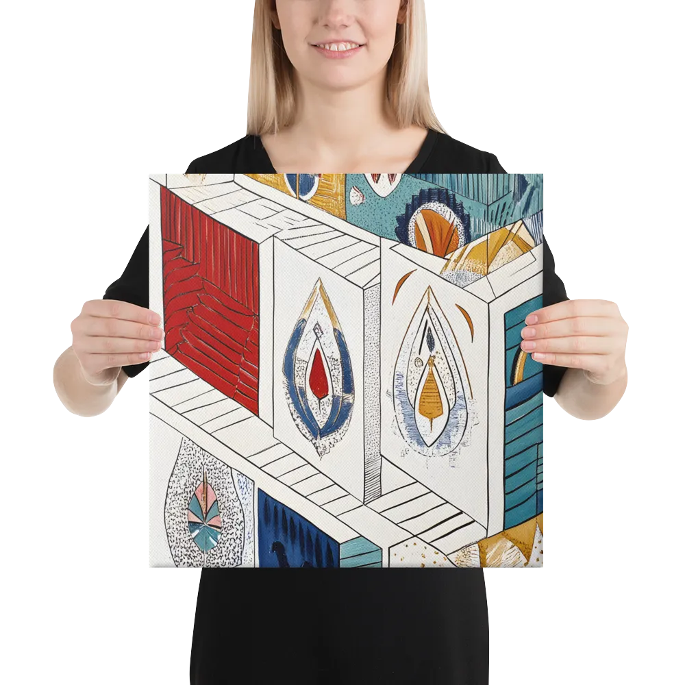 Symphony of Geometric Harmony | Canvas | 16″×16″