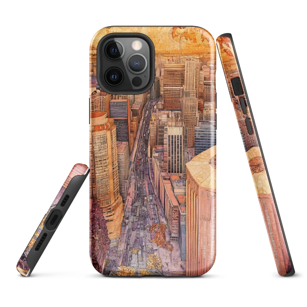 Mosaic Cityscape at Dusk