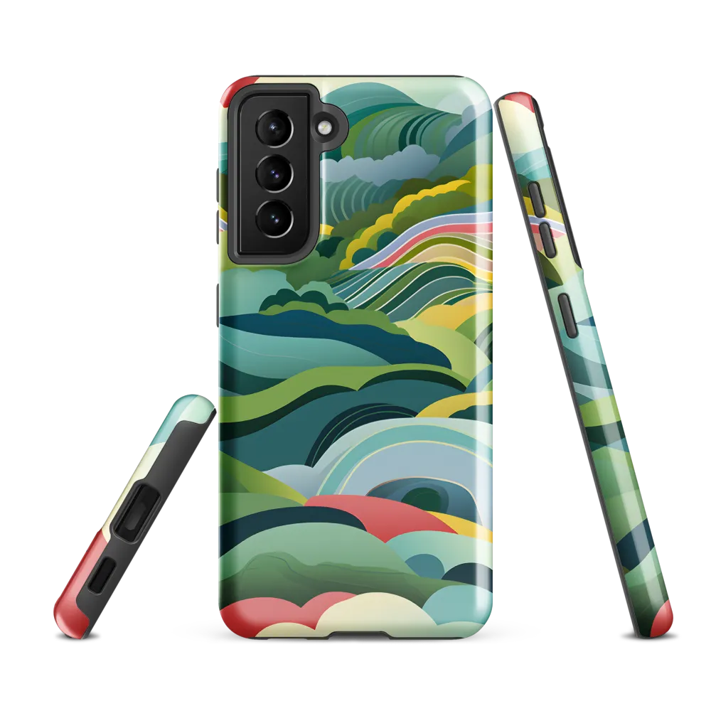 Waves of Serenity | Phone Case |  S21 FE | Tough Case | Glossy
