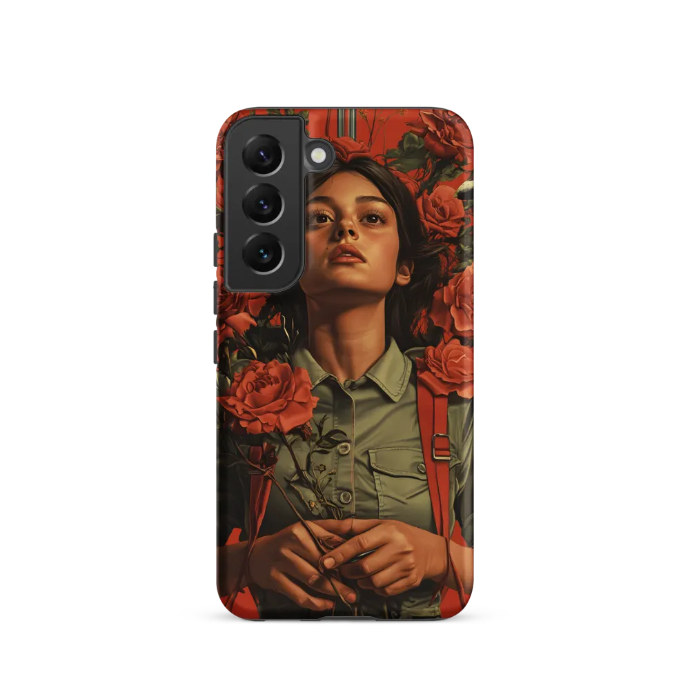 Harmony and Strength: A Portrait Among Roses