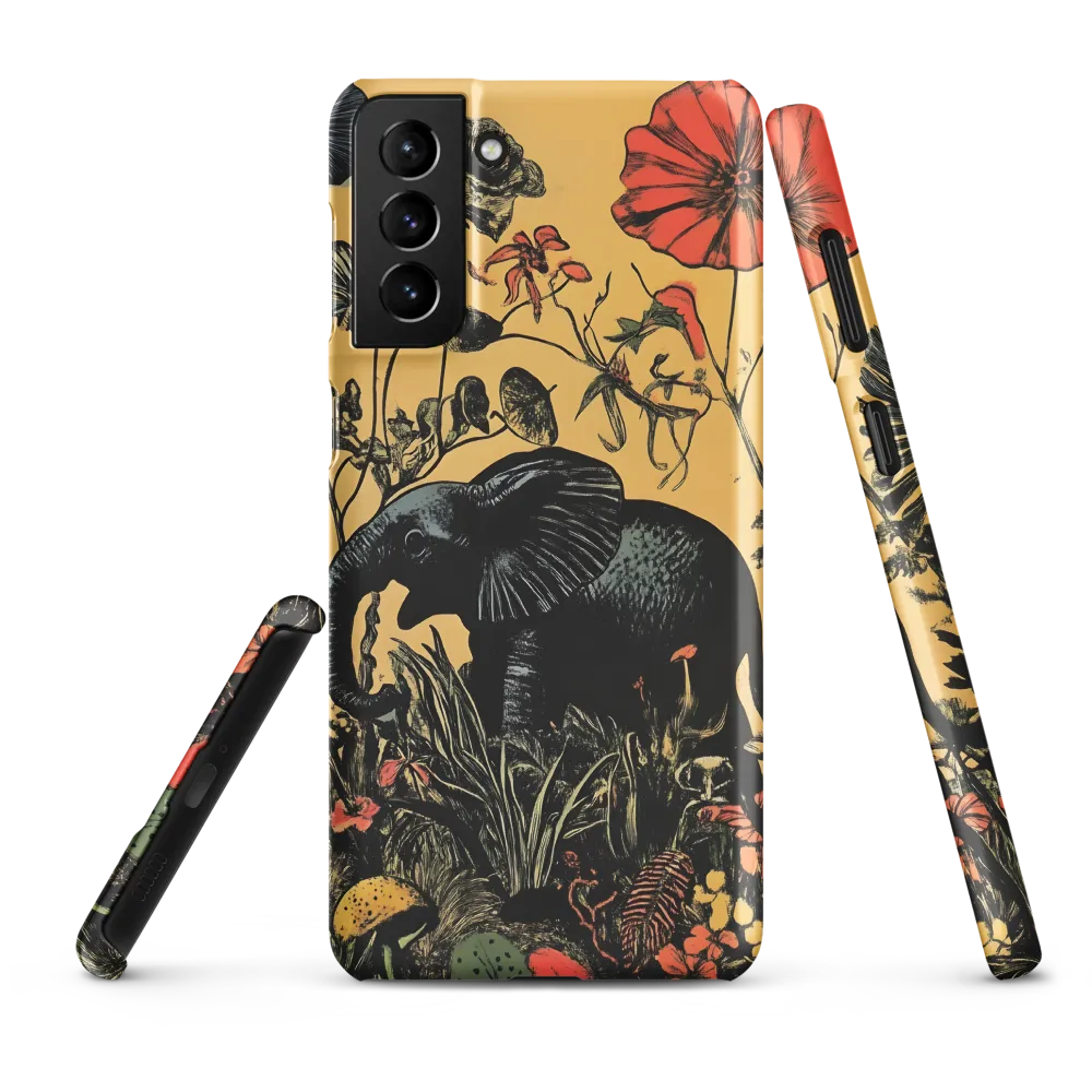 Floral Majesty: The Elephant's Sanctuary | Phone Case |  S21 Plus | Snap Case | Matte