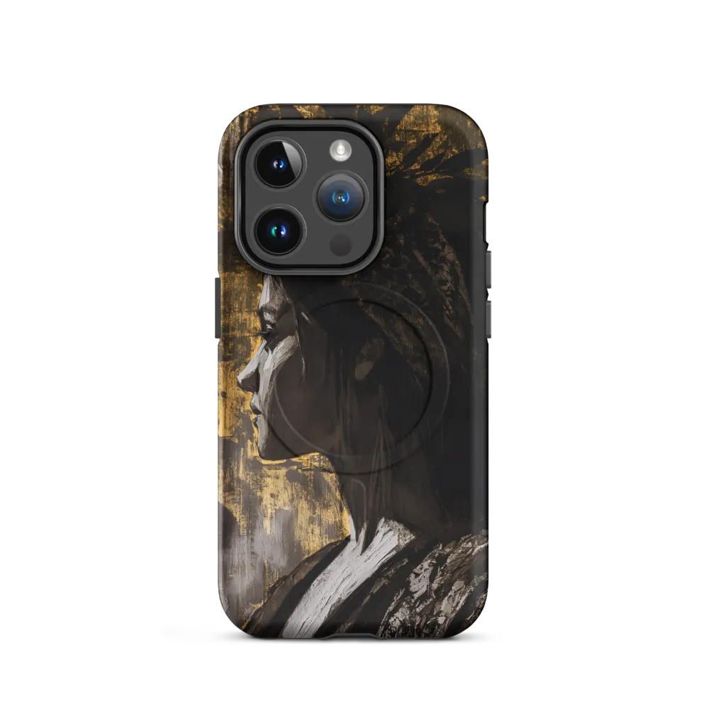 Golden Elegance: A Modern Profile Portrait