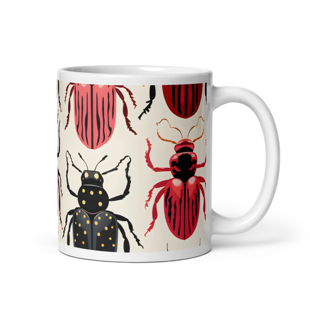 Beetle Mosaic: A Colorful Exploration of Insects | Mug with White inside | 11 oz