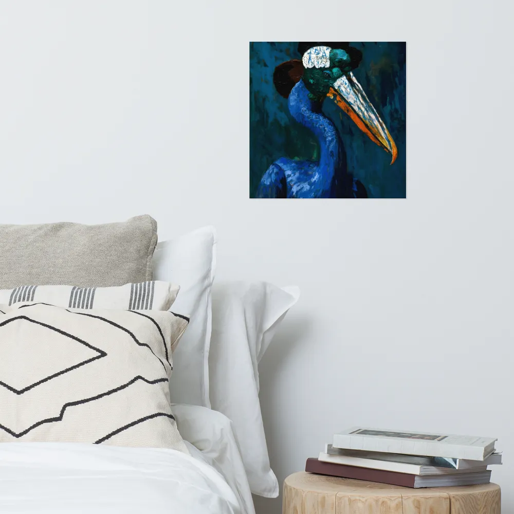 Majestic Absurdity: The Hat-Wearing Bird | Poster | 16″×16″