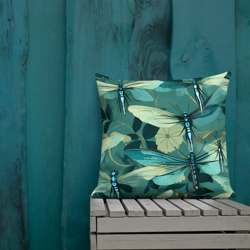 Whispers of Nature: Dragonflies in Harmony | Pillow & Pillow Case | Multiple Sizes