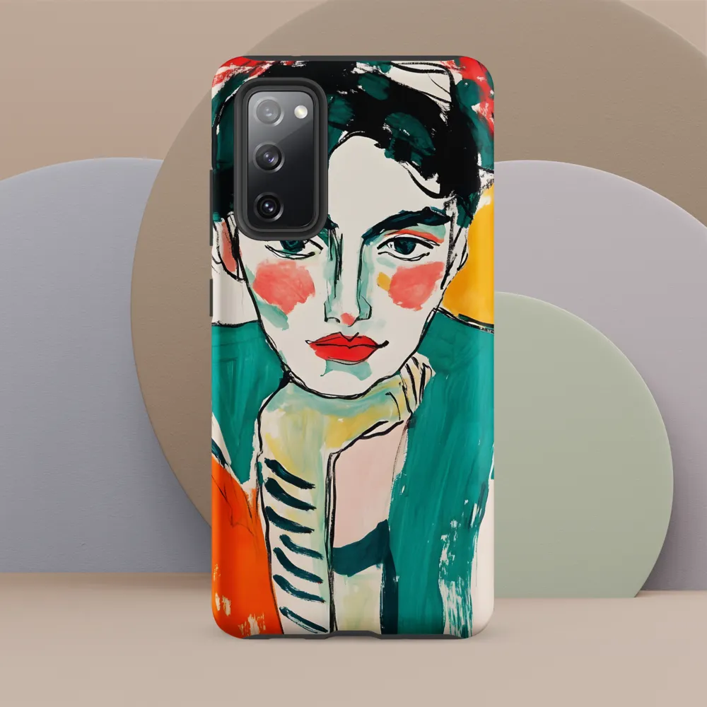 Contemplative Portrait in Bold Hues