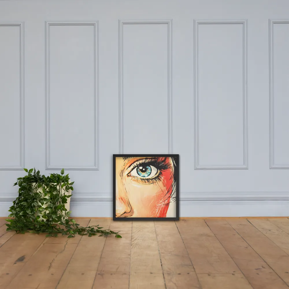 Gaze of Emotion | Poster with Black Frame | 18″×18″