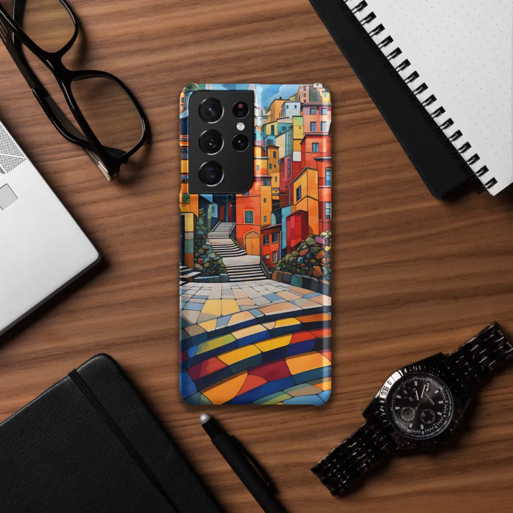 Vibrant Village: A Cubist Journey